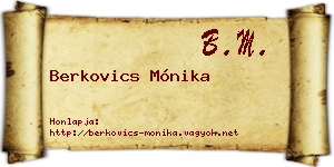 Berkovics Mónika névjegykártya
