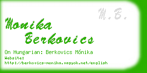 monika berkovics business card